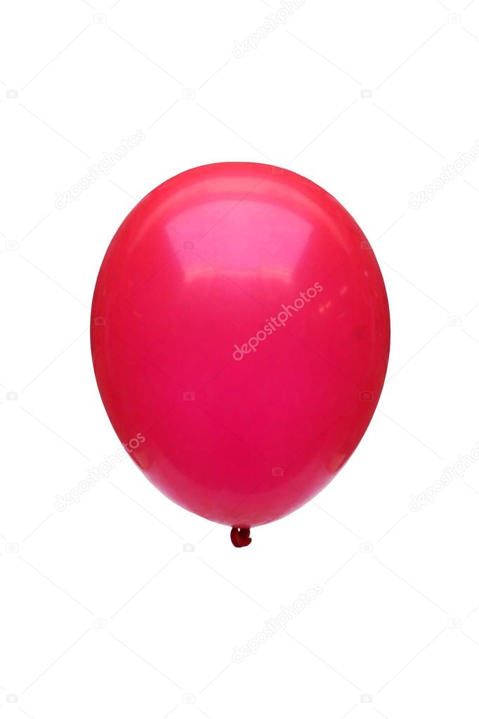 Red balloon isolate on white                               