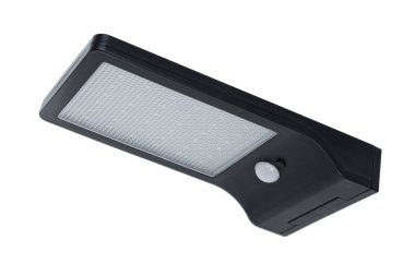  Öncü güneş pili sokak lambası beyaz üzerine izole                                