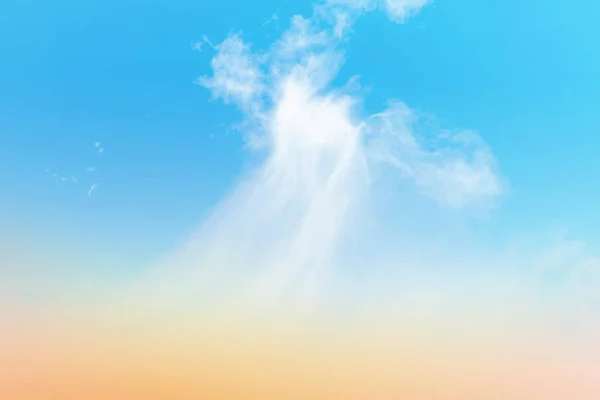 Cloudy sky with pastel gradient color