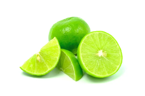 Healthy food. sliced lime isolated on white background — Stock Photo, Image