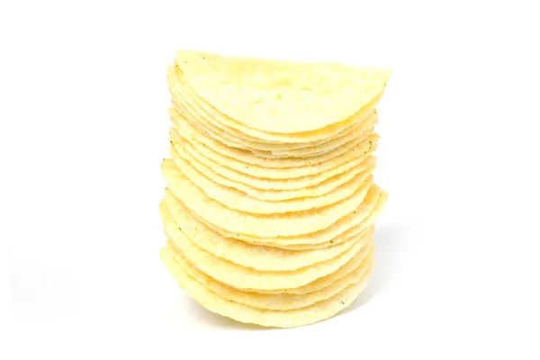 La imagen de las papas fritas aisladas en blanco — Foto de Stock