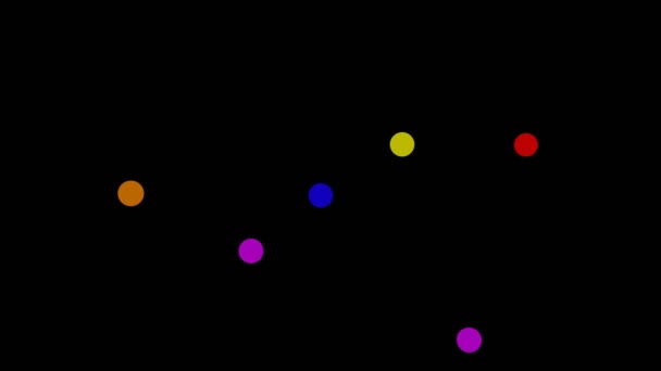 Lgbt Rainbow Transforms Balls Blue Yellow Red Green Orange Purple — ストック動画
