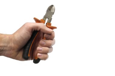 turuncu tel kesici beyaza izole edildi