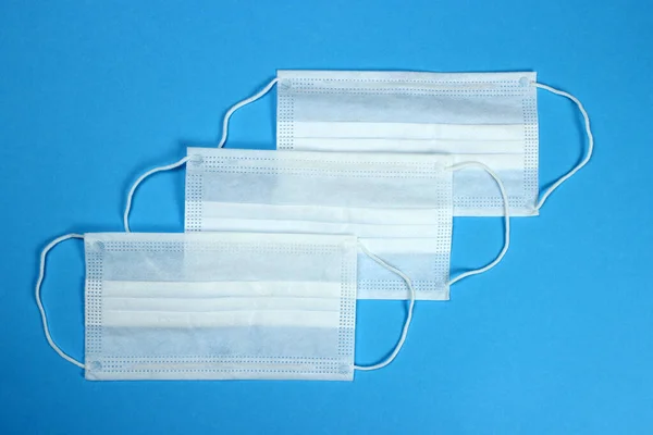 Surgical medical protective mask cover the mouth and nose. Procedure mask from bacteria. Protection concept.