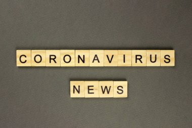 Gri arkaplandaki Coronavirus haberi. Tehlikeli 2019-NCov gribi enfeksiyonu
