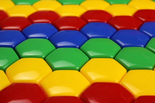 Kinder Farbe Puzzle Wabenmosaik Hintergrund Textur Muster — Stockfoto