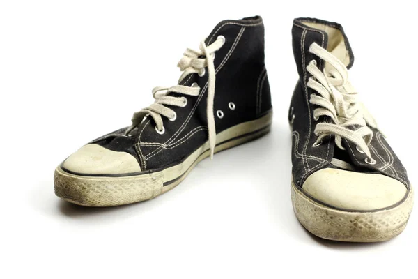 Sneakers Old Dirty Grunge Isolated White Stock Photo