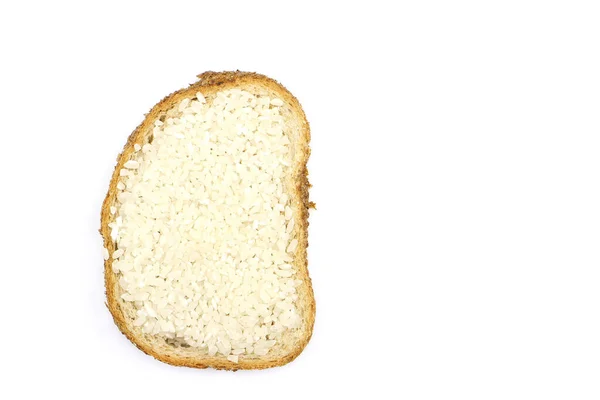面包三明治配生米 素食主义者的概念 — 图库照片