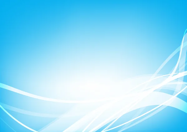 抽象的な背景の青い波曲線と照明要素ベクトル — ストックベクタ