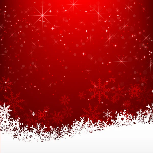 Navidad copo de nieve y la luz de las estrellas abstracta bakcground vector ill — Vector de stock