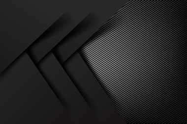 Arka plan koyu ve siyah karbon fiber vektör illustrat