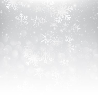 Kar olur bokeh gri arka plan vektör illustratio ile