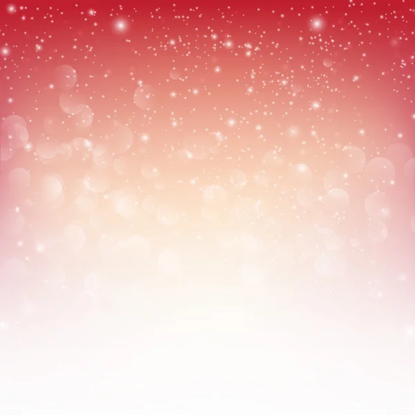 ボケ味赤の抽象的な背景のベクトル図と雪に落ちる — ストックベクタ