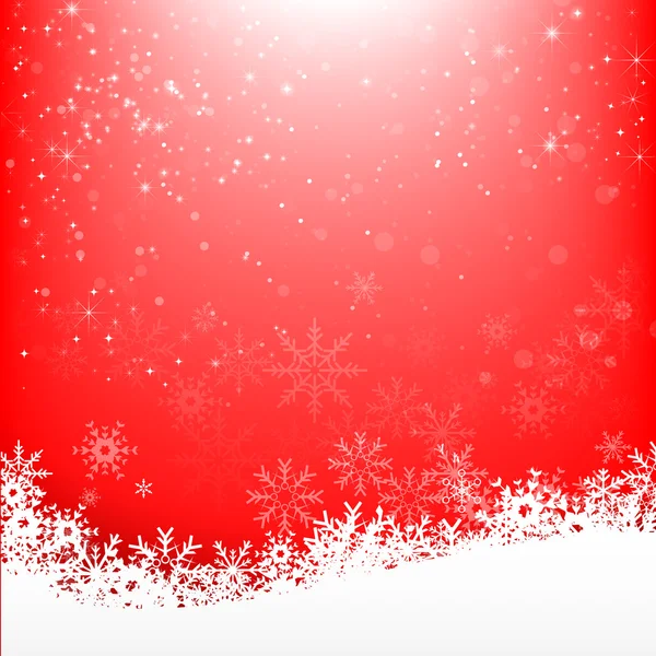 Рождественская снежинка и звездный свет абстрактный вектор bakcground ill — стоковый вектор