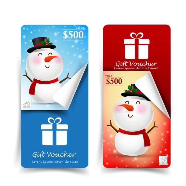 Colección de regalo de Navidad voucher tag banner promoción venta d — Vector de stock