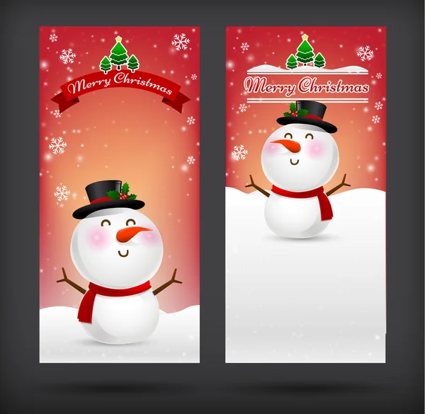 Collezione di allegro modello di carta di Natale con copyspace vecto — Vettoriale Stock