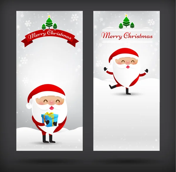Збірка веселого шаблону різдвяної листівки з вектором Copyspace — стоковий вектор