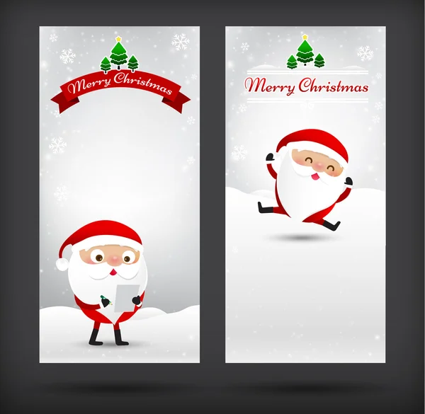 Collection de joyeux modèle de carte de Noël avec vecto copyspace — Image vectorielle