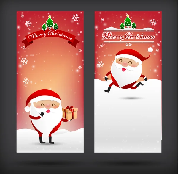 Collection of merry christmas card template with copyspace vecto Royalty Free Stock Vectors