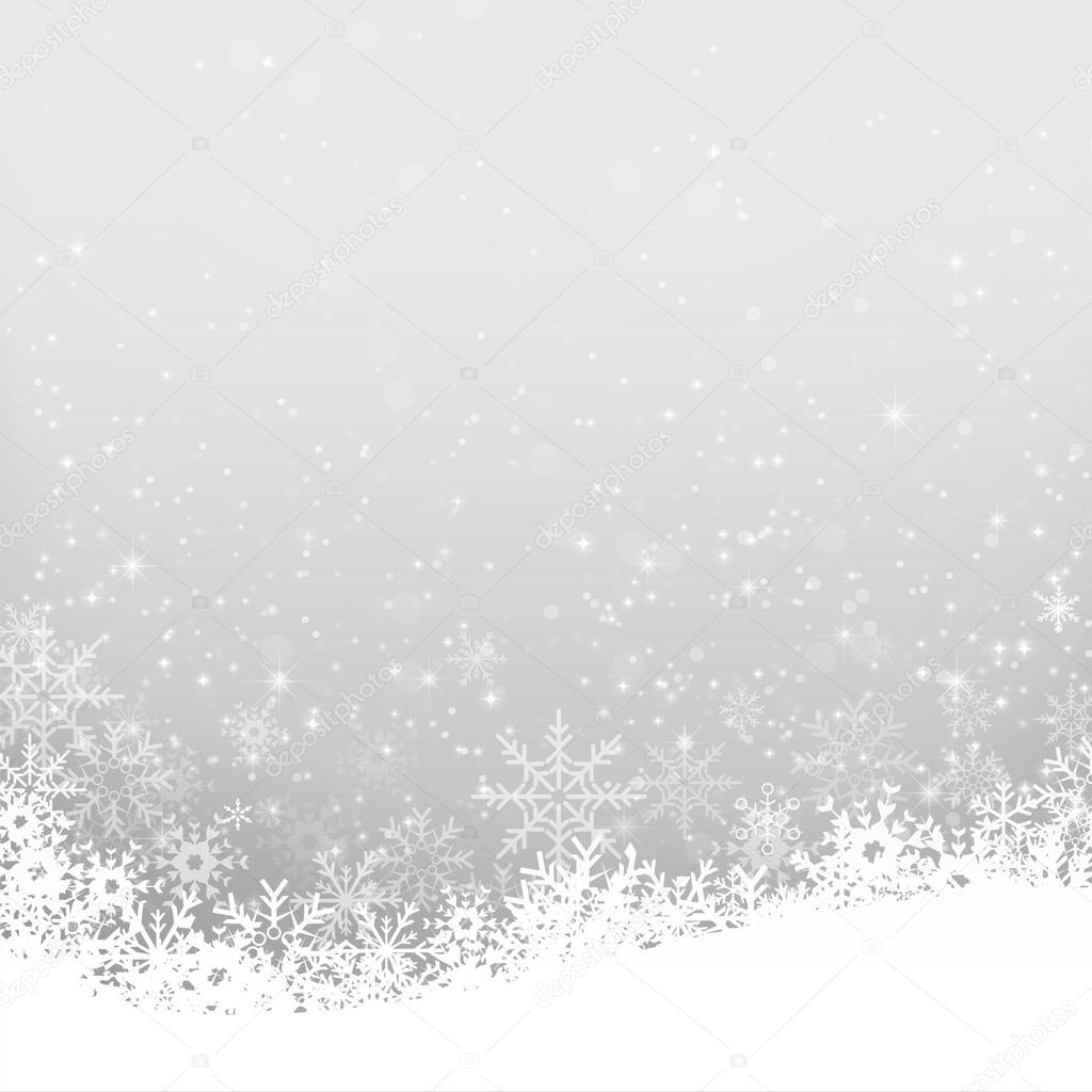 Christmas snowflake and starlight abstract bakcground vector ill