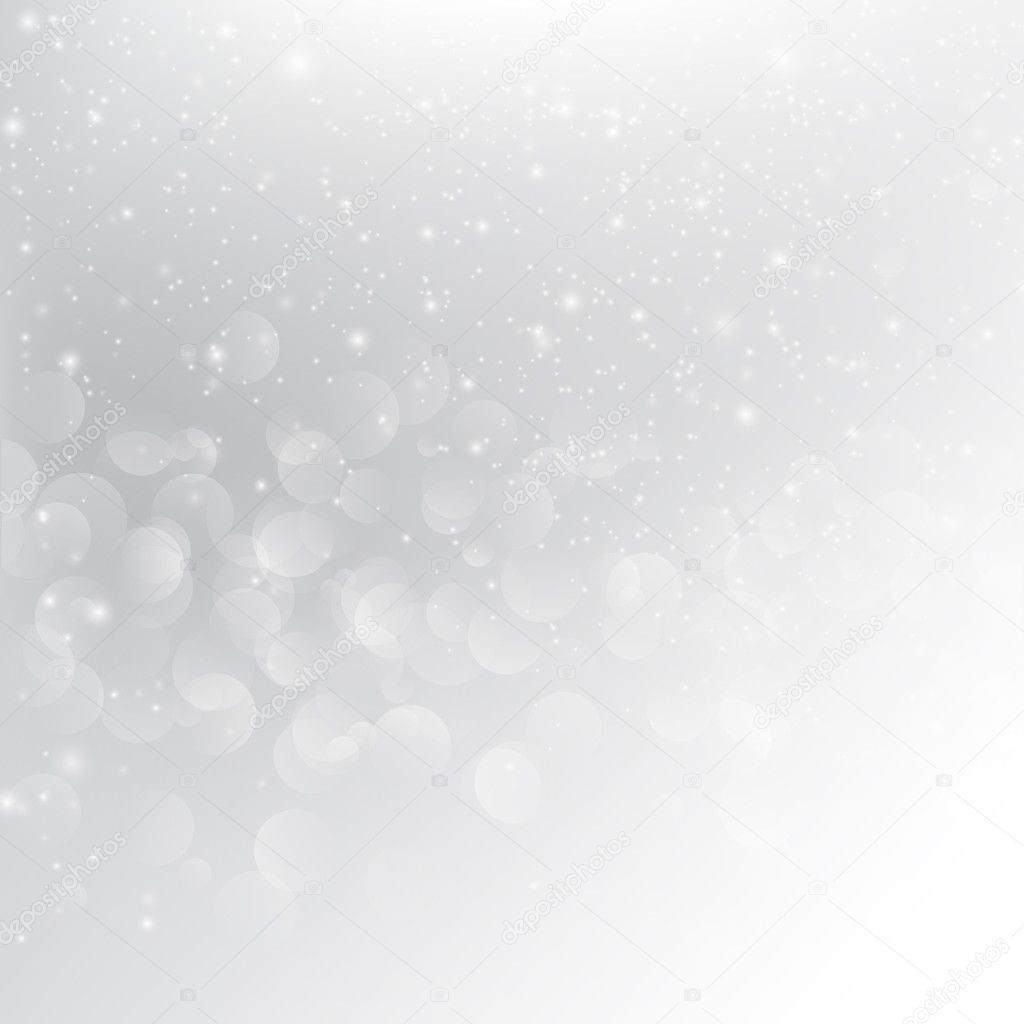Snow fall with bokeh abstract grey background vector illustratio