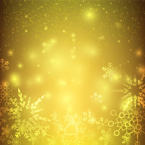 Snow fall with bokeh and lighting element abstract background ve — Stock Vector