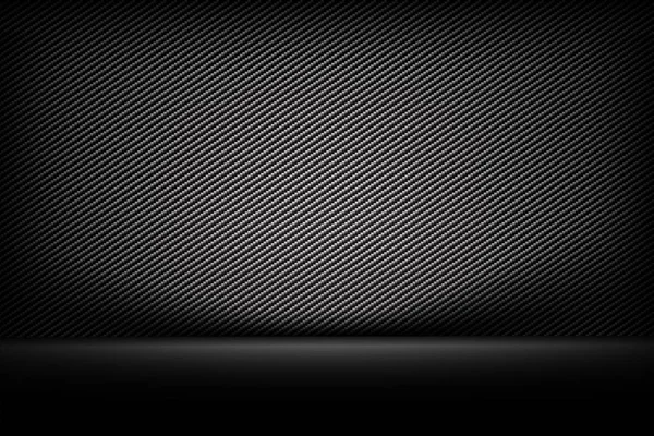 Astratto sfondo scuro con fibra di carbonio texture vettore illust — Vettoriale Stock