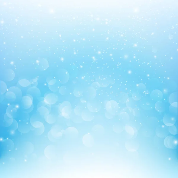 Снегопад с боке абстрактный синий фон вектор иллюстрации — стоковый вектор