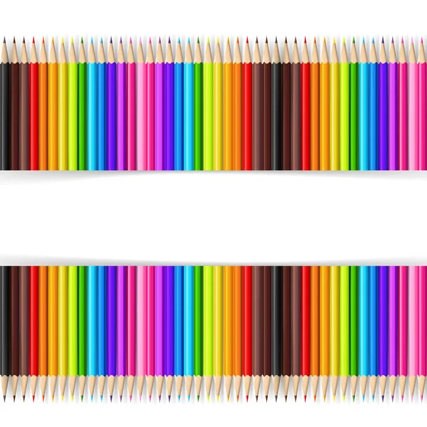 白の背景にベクトルの抽象的な背景色鉛筆 — ストックベクタ