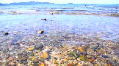 Temiz doğa deniz dalgaları Sahili Sattahip Chonburi Tayland doğru