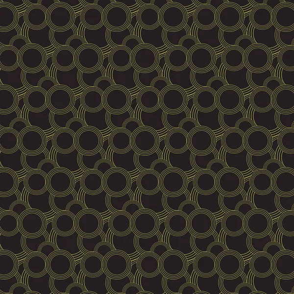 Abstract background black and yellow circle round pattern vector