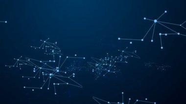 Açık renkli hareketli bağlantı kavramı nokta ve çizgi öğesinin arka plan