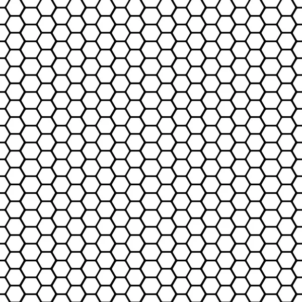 002 Forma hexagonal básica en blanco y negro panal bac abstracto — Vector de stock