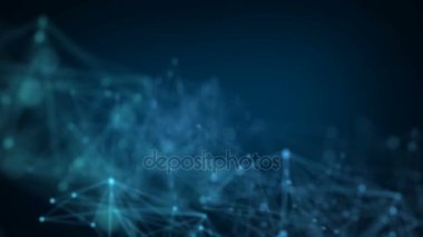 Noktalı arka plan ve bağlantı hattı ile kızdırma ve teknoloji kavramı 4 k için etkisi bulanıklık Uhd 3840 x 2160