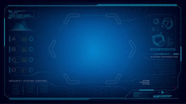 Fütüristik siber teknoloji arka plan ile noktalı circ