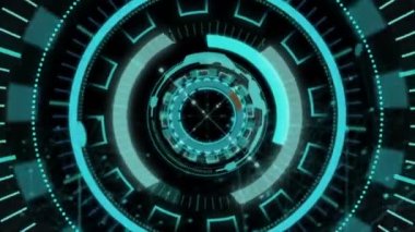  4k Flighting ve teknoloji ve fütüristik kavramlar için Hud Head Up ekran öğesi geçmek taşıma