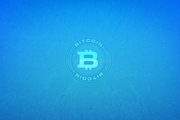 Arka plan bitcoin kavramı ile baskı devre kartı ele