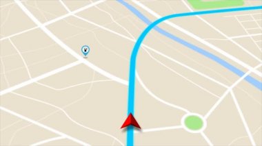 4 k animasyon hareketli Gps navigator harita ve yer üstünde kutsal kişilerin resmi ile harita üzerinde