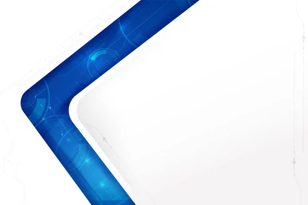 近未来サイバー技術の青と白の抽象的な背景 w — ストックベクタ