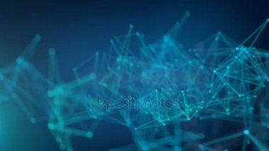 4k nokta parçacık ve tıbbi kimya zinciri akışı ve futursitic ve tectnology arka plan için hareketli