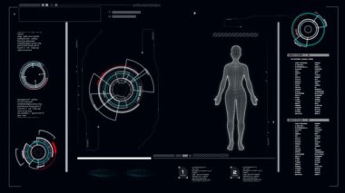 Alfa kanalı ile kullanıcı arabirimi kullanıcı arabirimi koyu mavi Hud arka plan render