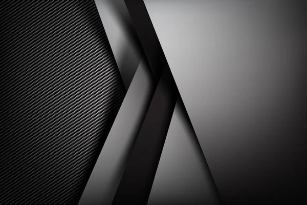 Fond abstrait sombre avec texture de fibre de carbone vecteur illust — Image vectorielle