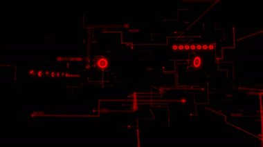 4k Animasyon 3d koyu arka plan hareketli grafik Infographic nokta ve çizgi metafor cyber fütüristik veri transferi ağ bağlantı kavramı bar