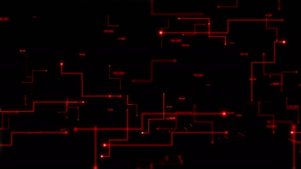 4k Animation 3D abstrakter dunkler Hintergrund bewegte Punkt und Linie Metapher Cyber futuristische Datenübertragungsnetzwerk Verbindungskonzept — Stockvideo