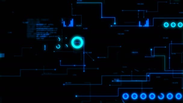 4K Animation 3D abstract dark background moving graph bar infographic dot  and line metaphor cyber futuristic data transfer network connection concept  — Stock Video © thekaikoroez #172150158