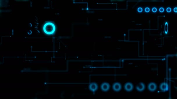 4K Animation 3D abstrait sombre fond graphique mobile barre infographique point et ligne métaphore cyber futuriste transfert de données réseau connexion concept 