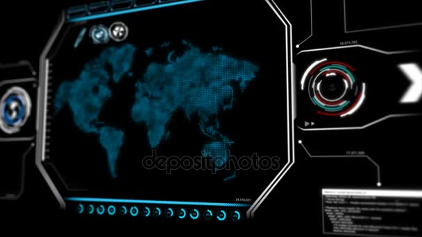 Flight Pass Interfaccia Utente Con Hud Bar Tabella Casella Testo — Video Stock