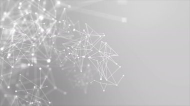 4 k arka plan nokta daireyle bağlantı fütüristik ağ cyber için bağlanma kavramı ile karanlık ve işlenmiş tahıl