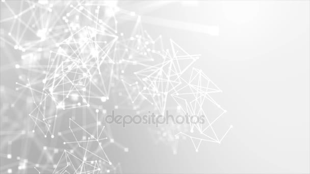 Abstract Background Dot Circle Connection Futuristic Network Cyber Connect Concept — Stock Video