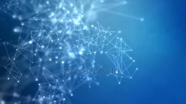 4 k arka plan nokta daireyle bağlantı fütüristik ağ cyber için bağlanma kavramı işlenmiş tahıl ile